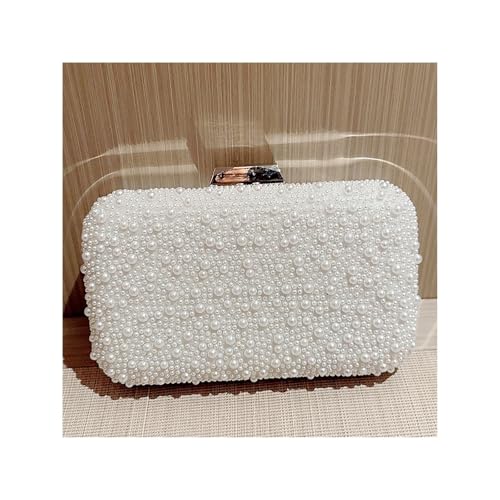 Perlen quadratische Box Abendtasche Hochzeit Handtasche for Frauen elegante Vintage von PPQIRU