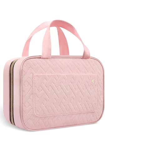 Reise-Toilettenbeutel Faltbare Make-Up Tasche Frauen Reise Veranstalter Hängen Kulturbeutel Kosmetik wasserdichte Schönheit Männer Badezimmer Lagerung(Pink) von PPQIRU