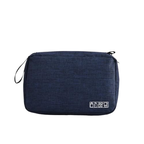 Reise-Toilettenbeutel Männer Frauen Hängende Kosmetiktasche Multifunktions-Reiseveranstalter Kulturbeutel Waschen Make-up Aufbewahrungstasche Kosmetikerin Falten Make-up-Tasche(Dark Blue) von PPQIRU
