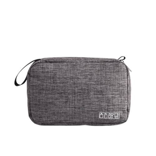 Reise-Toilettenbeutel Männer Frauen Hängende Kosmetiktasche Multifunktions-Reiseveranstalter Kulturbeutel Waschen Make-up Aufbewahrungstasche Kosmetikerin Falten Make-up-Tasche(Gray) von PPQIRU