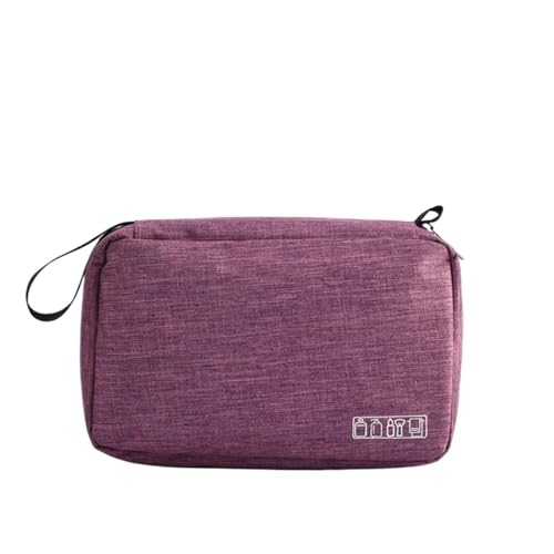 Reise-Toilettenbeutel Männer Frauen Hängende Kosmetiktasche Multifunktions-Reiseveranstalter Kulturbeutel Waschen Make-up Aufbewahrungstasche Kosmetikerin Falten Make-up-Tasche(Purple) von PPQIRU