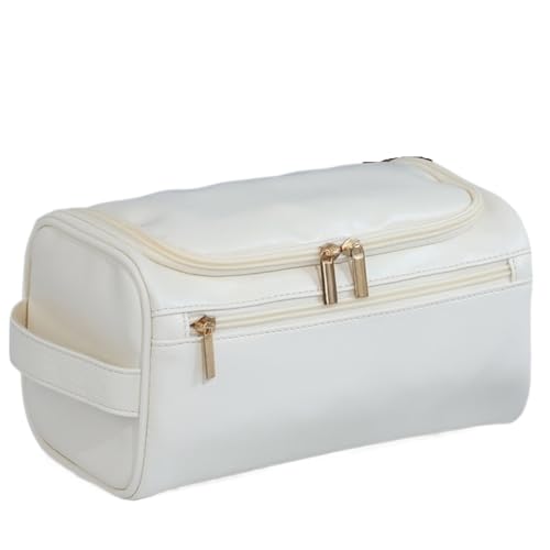 Reise-Toilettenbeutel Männer Vintage Luxus Kulturbeutel Reise Notwendig Business Kosmetik Make-Up Fällen Männlichen Hängende Lagerung Organizer Waschen Taschen(White) von PPQIRU