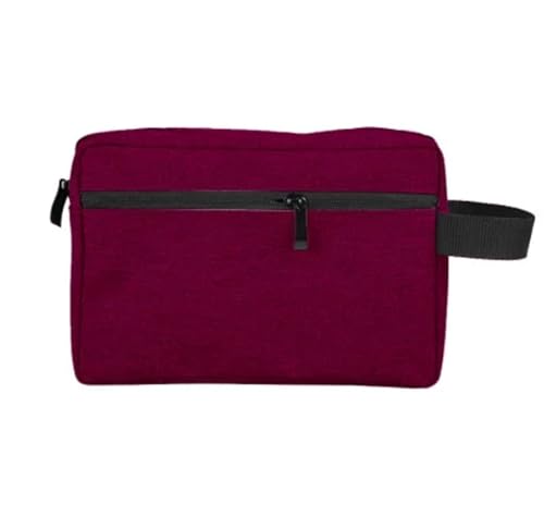 Reise-Toilettenbeutel Reise Herren Kulturbeutel Frauen Kosmetik Necessaire Fall wasserdichte Damen Make-up Tasche Beauty Wash Beutel Handtasche(Wine Red) von PPQIRU