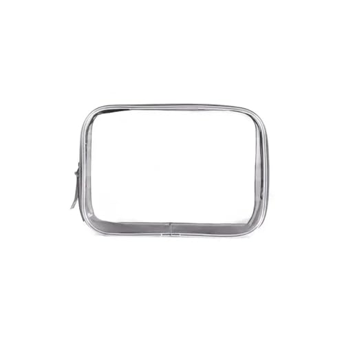 Reise-Toilettenbeutel wasserdichte transparente Kosmetiktasche for Damen, Make-up-Tasche, Reise-Reißverschluss, klares Make-up, Beauty-Wash-Organizer, Bad-Kulturbeutel(White M) von PPQIRU