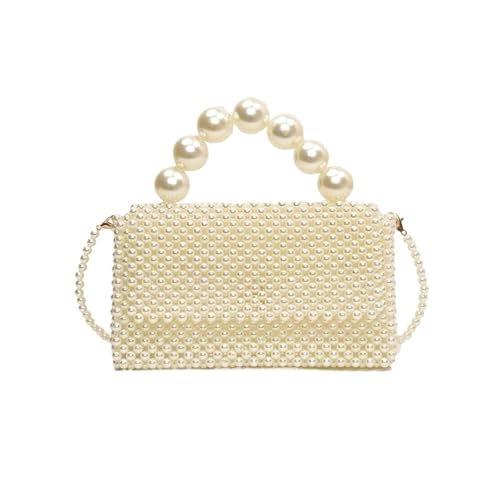 Umhängetasche mit Perlenkette for Damen, elegante Handtasche Perlen, vielseitige for von PPQIRU