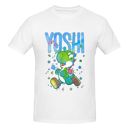 Yoshi Herren T-Shirt Rundhalsausschnitt T-Shirts für Männer Sommer T-Shirt Casual T-Shirt Tops von PPSVPKWO