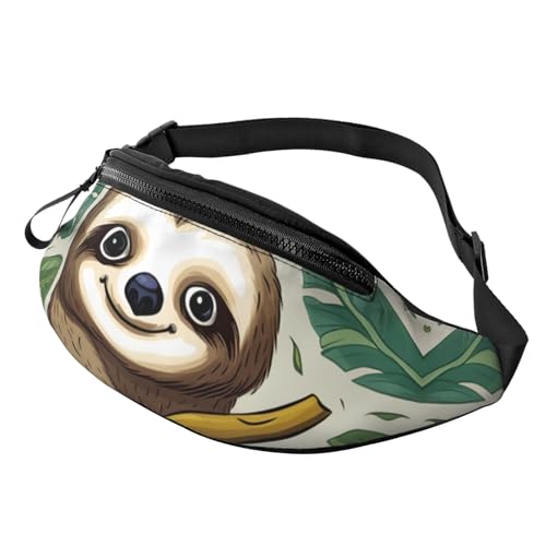 Gürteltasche, verstellbare Hüfttasche, bezauberndes Faultier-Crossbody-Tasche, Gürteltasche für Männer und Frauen von PPTHSNVB