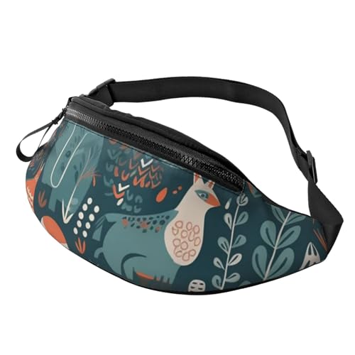 Gürteltasche, verstellbare Hüfttasche, skandinavische Tiere, Crossbody-Tasche, Gürteltasche für Damen und Herren von PPTHSNVB