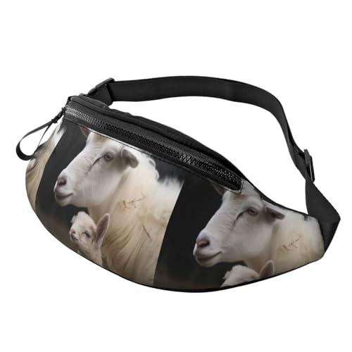 Gürteltasche, verstellbare Hüfttasche, süßes Schaf mit Mutter, Crossbody-Tasche, Gürteltasche für Männer und Frauen von PPTHSNVB