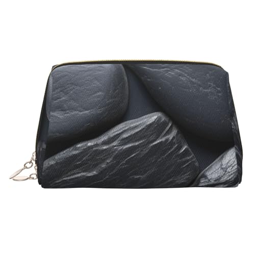 Make-up-Tasche für Damen, Kosmetiktasche, Leder, Reise-Make-up-Tasche, Organizer, wasserdicht, Make-up-Tasche, offen, flach, Kulturbeutel, tragbare Aufbewahrungstasche für Reisen, Gold, Einheitsgröße von PPTHSNVB