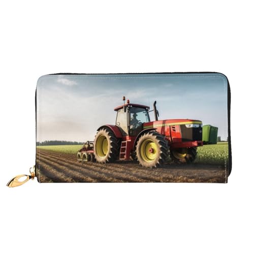 PPTHSNVB Blaue Musiknoten Damen Geldbörse Große Kapazität Kreditkartenhalter Reißverschluss Telefon Clutch Damen Reise Geldbörse, Traktor Farm, Einheitsgröße, Klassisch PPTHSNVB Blaue Musiknoten Damen Geldbörse Große Kapazität Kreditkartenhalter Reißverschluss Telefon Clutch Damen Reise Geldbörse, Traktor Farm, Einheitsgröße, Klassisch von PPTHSNVB