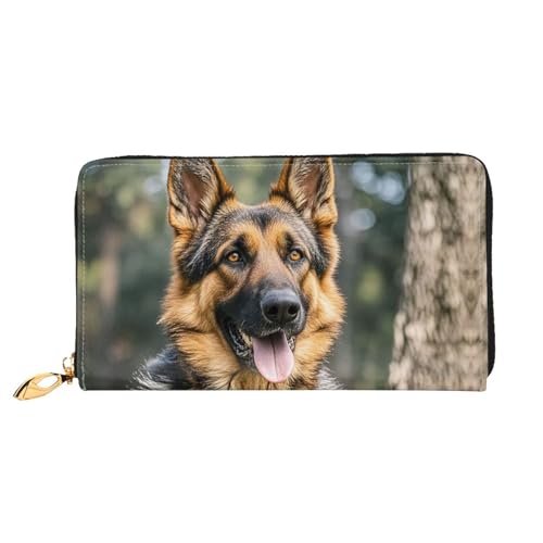 PPTHSNVB Camouflage Deer Damen Geldbörse Große Kapazität Kreditkartenhalter Reißverschluss Telefon Clutch Damen Reise Geldbörse, Deutscher Schäferhund, Einheitsgröße, Klassisch von PPTHSNVB