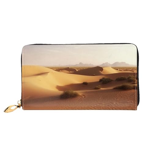 PPTHSNVB Eiffelturm Winter Rainy Damen Geldbörse Große Kapazität Kreditkartenhalter Reißverschluss Telefon Clutch Damen Reise Geldbörse, Wüstenlandschaft, Einheitsgröße, Klassisch von PPTHSNVB