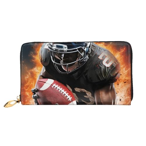 PPTHSNVB Fireflies Damen Geldbörse Große Kapazität Kreditkartenhalter Reißverschluss Telefon Clutch Damen Reise Geldbörse, Cooler American Football, Einheitsgröße, Klassisch von PPTHSNVB