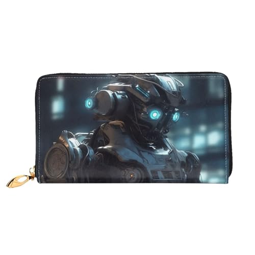 PPTHSNVB Magical Design Norse Runen Kompass Damen Geldbörse Große Kapazität Kreditkartenhalter Reißverschluss Telefon Clutch Damen Reise Geldbörse, Future Robot, Einheitsgröße, Klassisch von PPTHSNVB