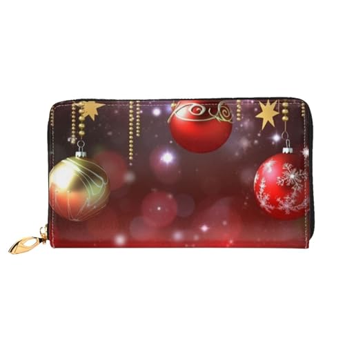PPTHSNVB Music Notes on Old Paper Damen Geldbörse Große Kapazität Kreditkartenhalter Reißverschluss Telefon Clutch Damen Reise Geldbörse, Weihnachtskugel, Einheitsgröße, Klassisch von PPTHSNVB