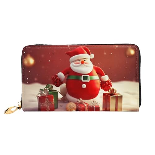 PPTHSNVB Music Notes on Old Paper Damen Geldbörse Große Kapazität Kreditkartenhalter Reißverschluss Telefon Clutch Damen Reise Geldbörse, weihnachtsmotiv, Einheitsgröße, Klassisch von PPTHSNVB