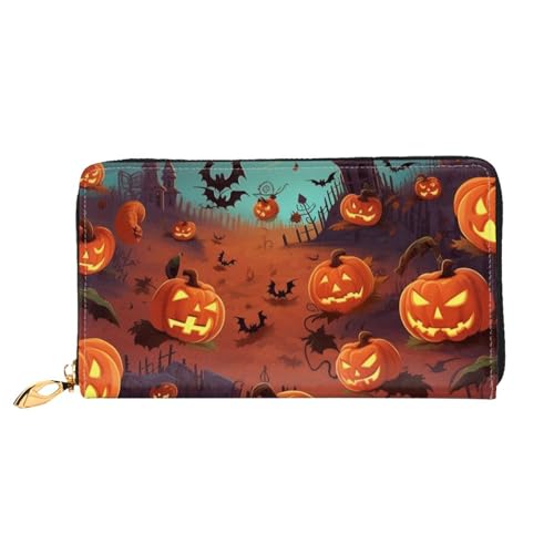 PPTHSNVB Rainbow Butterfly Damen Geldbörse Große Kapazität Kreditkartenhalter Reißverschluss Telefon Clutch Damen Reise Geldbörse, Halloween, Einheitsgröße, Klassisch von PPTHSNVB
