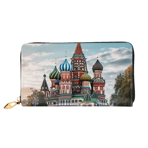 PPTHSNVB Zwei Elefanten Damen Geldbörse Große Kapazität Kreditkartenhalter Reißverschluss Telefon Clutch Damen Reise Geldbörse, Basilikum-Kathedrale rot in Moskau, Einheitsgröße, Klassisch PPTHSNVB Zwei Elefanten Damen Geldbörse Große Kapazität Kreditkartenhalter Reißverschluss Telefon Clutch Damen Reise Geldbörse, Basilikum-Kathedrale rot in Moskau, Einheitsgröße, Klassisch von PPTHSNVB