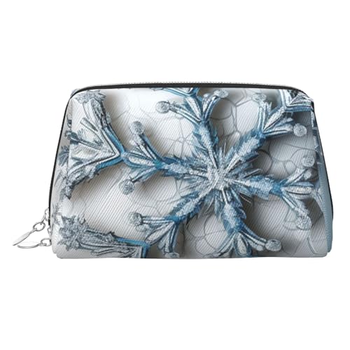 Transparente Make-up-Tasche für Damen, Kosmetiktasche, Leder, Reise-Make-up-Tasche, Organizer, wasserdicht, Make-up-Tasche, offen, flach, Kulturbeutel, tragbare Aufbewahrungstasche für Reisen, silber von PPTHSNVB