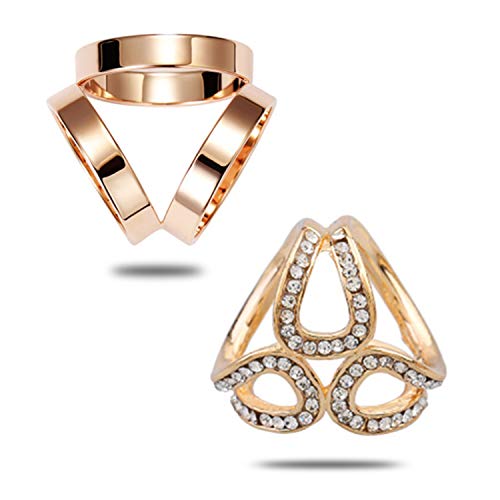 PPX 2 Stück Damen-Brosche/Clip für Schals und Tücher, mit Strass Verschönerung - Gold von PPX
