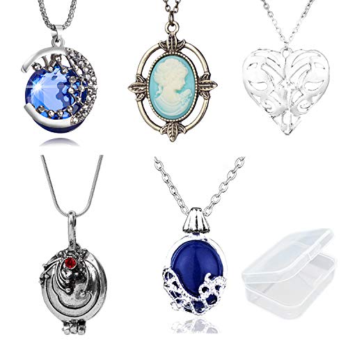 PPX 5 Stück The Vampire Halsketten für Fans - Daywalking Katherine Halskette - Verbena Halskette Kette kann Silber Kostümzubehör öffnen - mit transparenter Aufbewahrungsbox von PPX