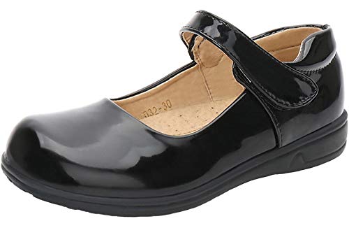 PPXID Damen Mary Jane Halbschuhe Schule Uniformschuhe Ballerinas Oxfords, Schwarz, 33 EU von PPXID