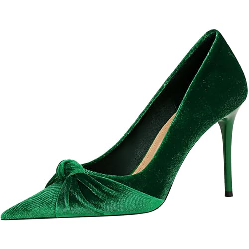 PPXID Damen Plateau Schleife Spitze Pumps 10 cm Absatz Stiletto Arbeit Hochzeit Abendkleid High Heels,Grün,38 EU PPXID Damen Plateau Schleife Spitze Pumps 10 cm Absatz Stiletto Arbeit Hochzeit Abendkleid High Heels,Grün,38 EU von PPXID