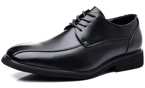 PPXID Herren Anzugschuhe Klassiker Schnürhalbschuhe Hochzeit Brogues Businessschuhe,Herstellergröße 290,Schwarz,46 EU von PPXID