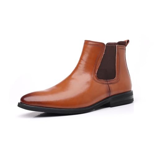 PPXID Herren Chelsea Boots Winter Herbst Arbeitsschuhe,Braun,41 EU von PPXID