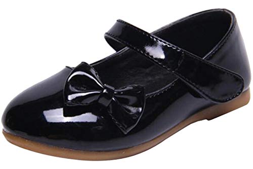 PPXID Mädchen Mary Jane Halbschuhe Bequem Lackleder Ballerinas,Schwarz,32 EU von PPXID