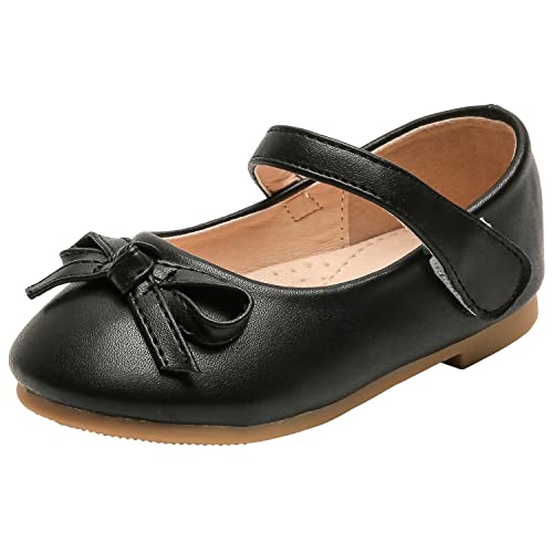 PPXID Mädchen Mary Jane Halbschuhe Prinzessin Ballerinas Taufschuhe,Schwarz,27 EU von PPXID