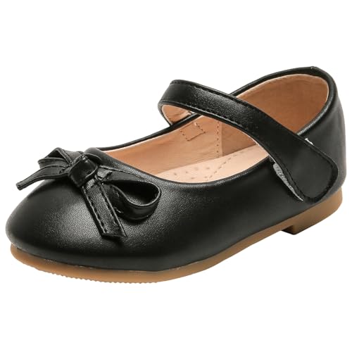 PPXID Mädchen Mary Jane Halbschuhe Prinzessin Ballerinas Taufschuhe,Schwarz,31 EU von PPXID
