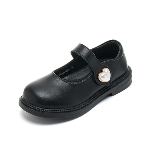 PPXID Mädchen Mary Jane Halbschuhe Taufschuhe Blumenmädchen Schuhe Prinzessin Ballerinas,Schwarz,32 EU von PPXID