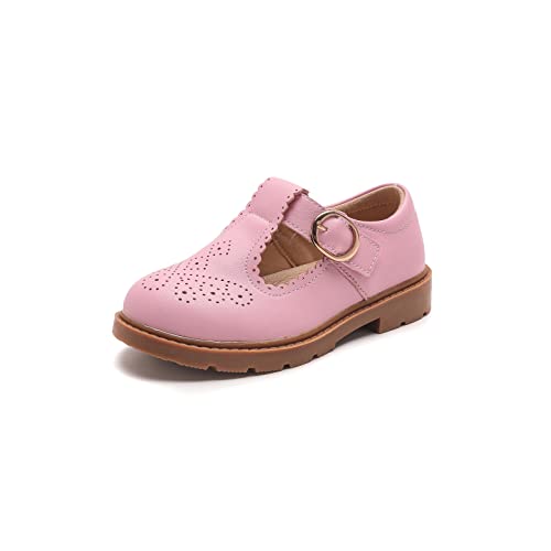 PPXID Mädchen Mary Jane Schuhe Prinzessin Ballerinas Taufschuhe,Rosa,26 EU von PPXID