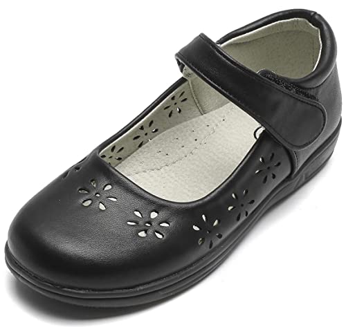 PPXID Mädchen Mary Jane Schuhe Schule Uniformschuhe Ballerinas,Schwarz B,37 EU von PPXID
