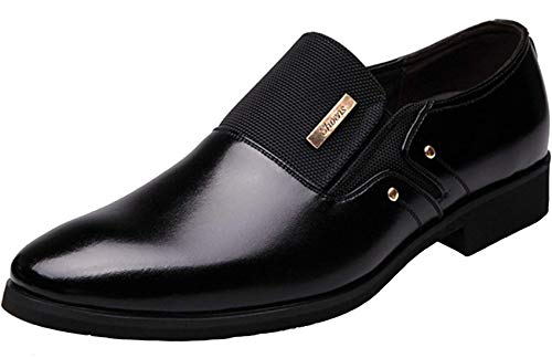 PPXID Mokassins Herren Businessschuhe Klassiker Oxfords Anzugschuhe,Herstellergröße 46,Schwarz B,44 EU von PPXID