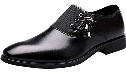 PPXID Schnürhalbschuhe Herren Businessschuhe Klassiker Oxfords Anzugschuhe,Schwarz C,40 EU von PPXID