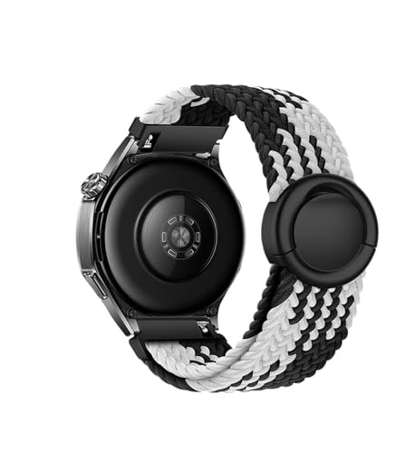 18/20/22mm Nylonarmband for Samsung Watch 7 6 5 4 Armband for Huawei Watch GT4 5 41mm 46mm GT5 Pro 42mm Armband ersetzen Zubehör(Z black white,20mm) von PPzsyxx
