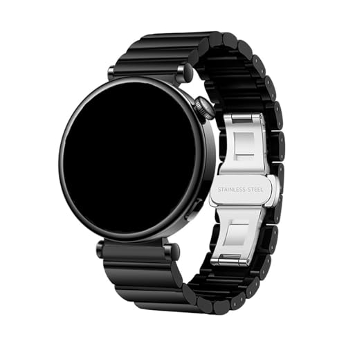 18 mm Keramikarmband for Huawei Watch GT5 Pro 42 mm/GT5 41 mm, Damen-Ersatzarmband, Edelstahl-Schnalle(NO.1 Black,For GT5 41MM) von PPzsyxx