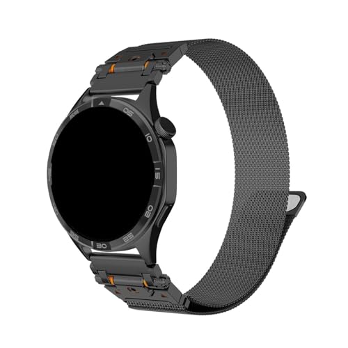 20 mm Metallarmband for Samsung Watch7 6 5 4 40mm 44mm Armband, 22mm Edelstahlband for Huawei GT5/GT4 Pro 46mm Armband Zubehör(Black,20MM) von PPzsyxx