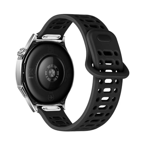 22/20mm Silikonarmband for Huawei GT 4 5 pro 46mm Armband for Samsung Galaxy Watch 7 6 5 4 40 44 43 47mm Ersatzband Zubehör(Black,22mm) von PPzsyxx