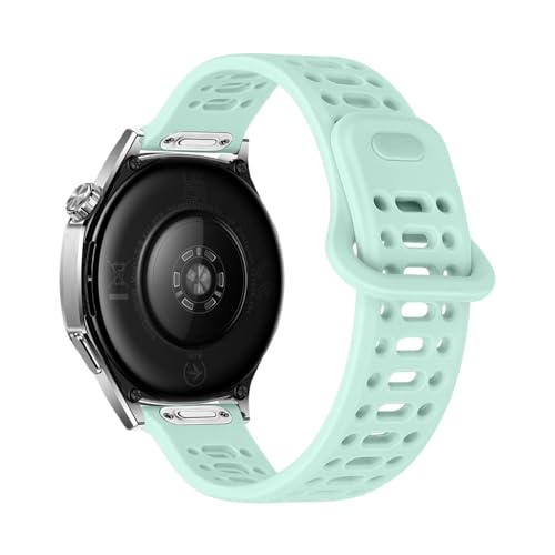 22/20mm Silikonarmband for Huawei GT 4 5 pro 46mm Armband for Samsung Galaxy Watch 7 6 5 4 40 44 43 47mm Ersatzband Zubehör(Light cyan,22mm) von PPzsyxx