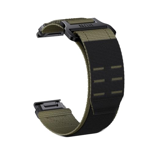 22/26mm Nylon QuickFi Band for Garmin Fenix ​​8 7 7X 6 6X Pro 5 5X Plus MARQ Serie/Tavtix 7pro Ersetzen Armband Correa Zubehör(Army Green,26mm) von PPzsyxx
