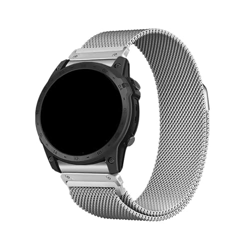 22 26 mm Milanese Quick Fit Uhrenarmband mit Metallarmband for Garmin Fenix8 7 7XPro Fenix ​​6 Fenix ​​5 EPIX 2(Silver,26mm(Fenix 8 51mm)) von PPzsyxx