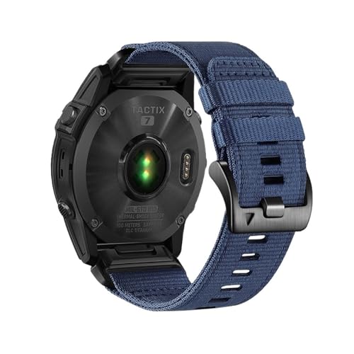 22 26 mm Nylon-Gewebearmband for Garmin Tactix7pro Fenix ​​8 E 7X 7 Pro 6X 6 5X 5Plus Quick Fit Armband(Blue,26mm(Fenix 8 51mm)) von PPzsyxx