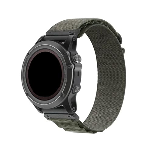 22 mm 26 mm Nylon-Schnellverschlussband for Garmin Fenix ​​7X 8 7 Pro Fenix ​​6X 6 5X 5Plus Tactix 7 Forerunner 965 955 Enduro 3 2 Schleifenband(ArmyGreen,22mm(Fenix8 47mm)) von PPzsyxx