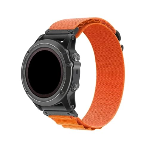 22 mm 26 mm Nylon-Schnellverschlussband for Garmin Fenix ​​7X 8 7 Pro Fenix ​​6X 6 5X 5Plus Tactix 7 Forerunner 965 955 Enduro 3 2 Schleifenband(Orange,22mm(Fenix8 47mm)) von PPzsyxx