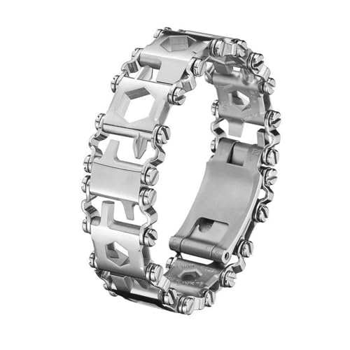 29 in 1 Multitool-Armbänder aus rostfreiem Stahl for Herren, Survival im Freien, Handwerkzeuge, Kit, Armband for Garmin 22 mm 26 mm/for Samsung 20 mm 22 mm(30mm Silver) von PPzsyxx