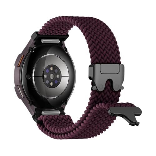 Atmungsaktives Nylonband for Samsung Watch 7 6 5 4 40 44mm 5pro 45mm FE 6Classic 43 47mm 4Classic 42 46mm Sportarmband Zubehör(Deep purple,For Galaxy 6classic 47 43mm) von PPzsyxx